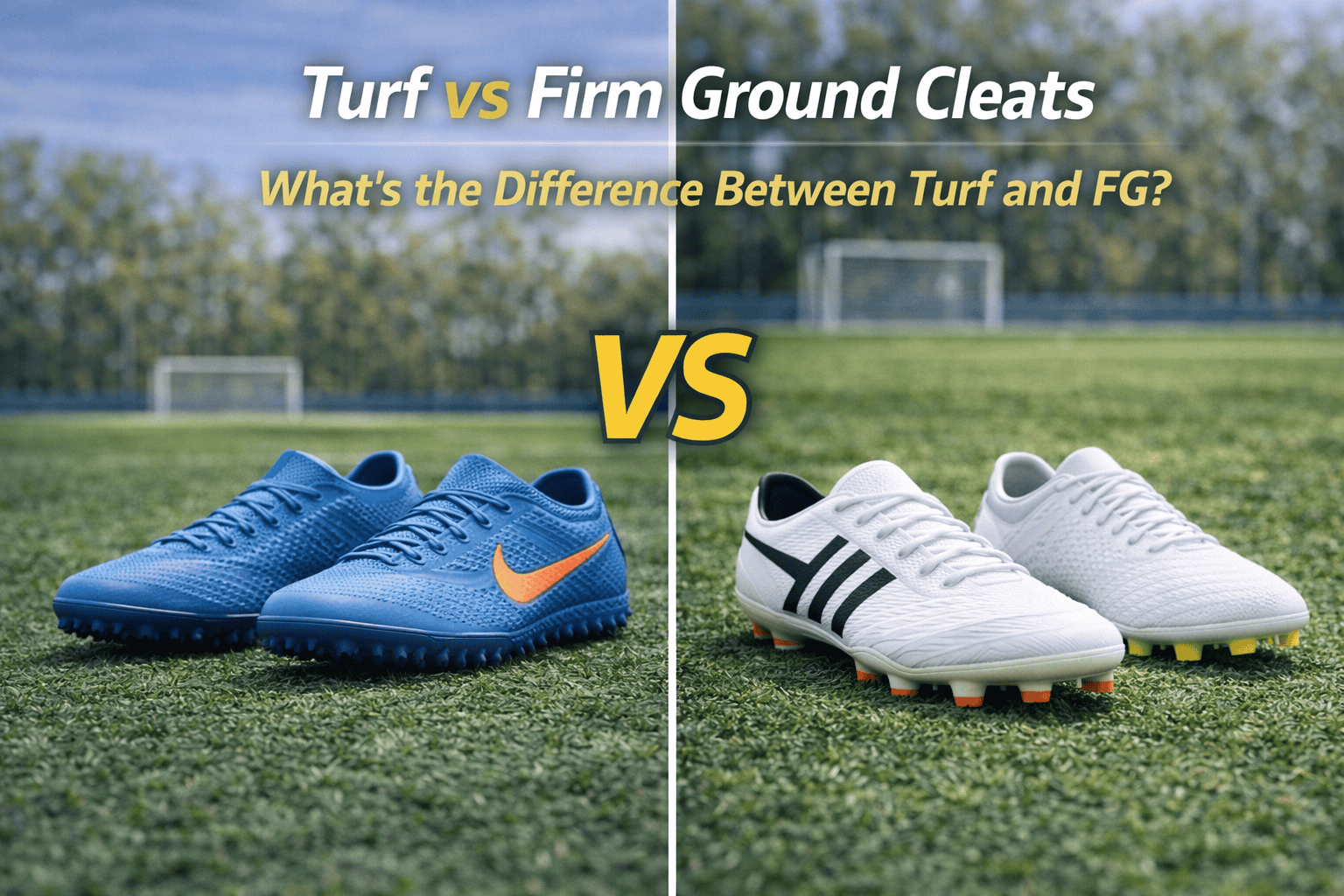 Turf vs firm ground soccer cleats comparison