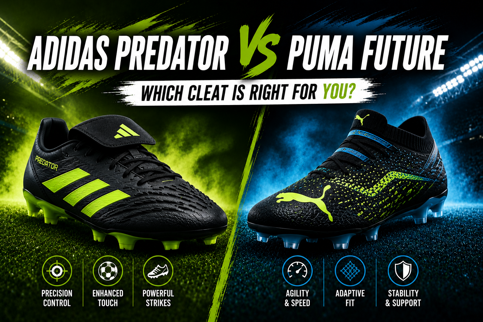 Adidas Predator vs Puma Future soccer cleats