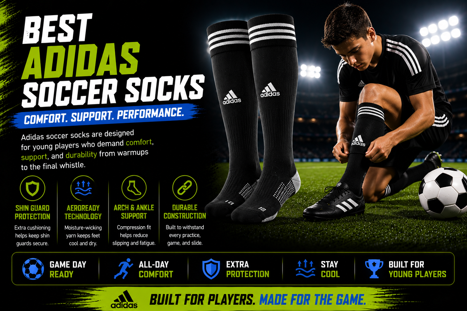 Adidas soccer socks compared for comfort durability and performance