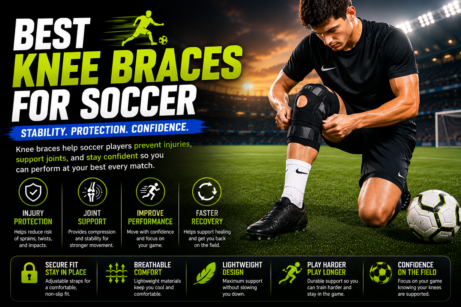 Best knee braces for soccer support stability and protection