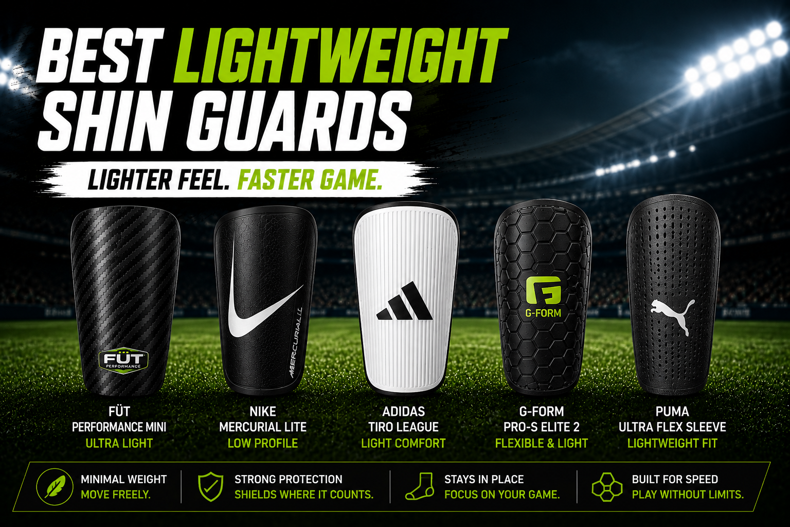 Best lightweight shin guards for soccer players
