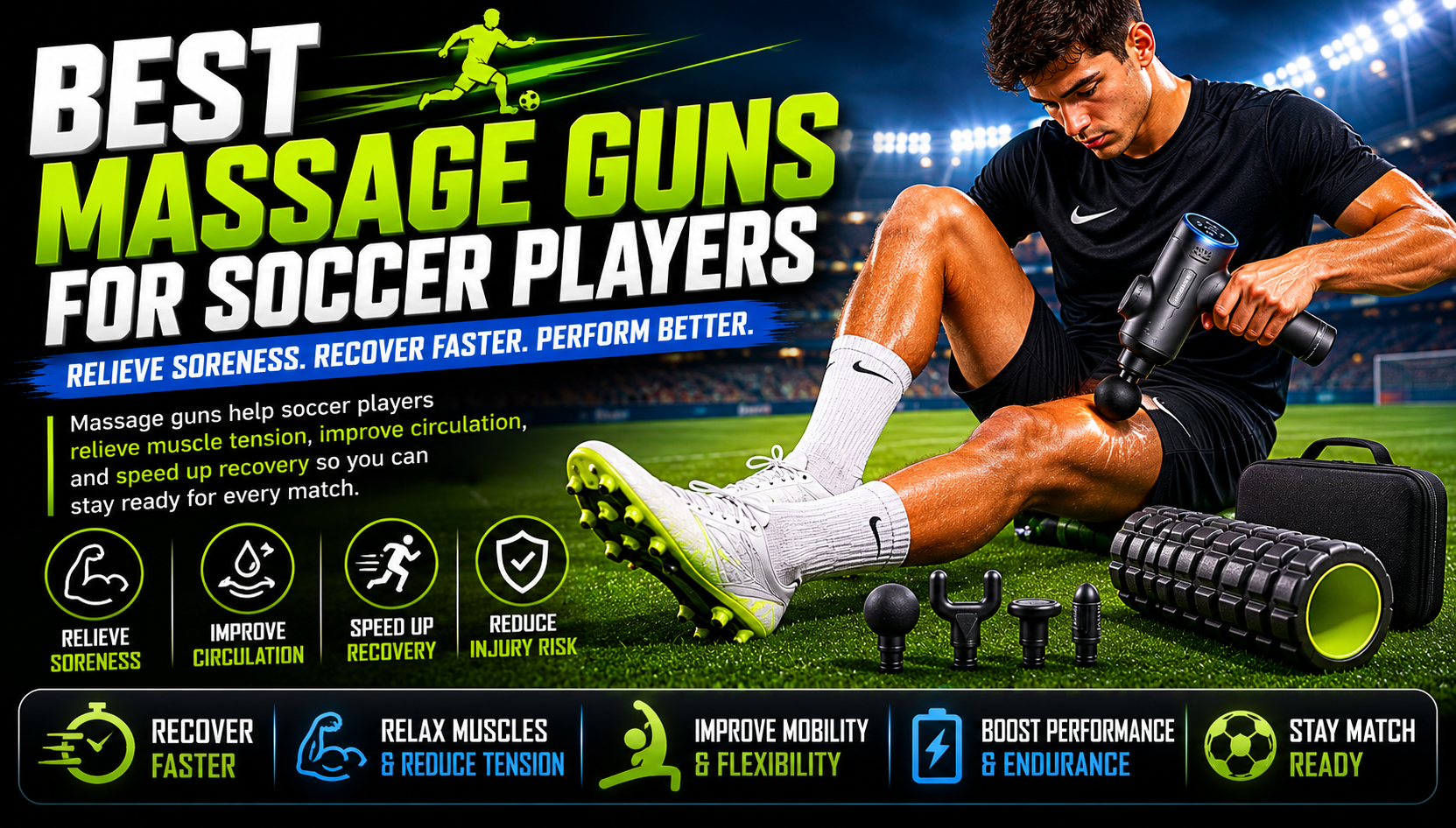 Best massage guns for soccer players recovery and muscle relief