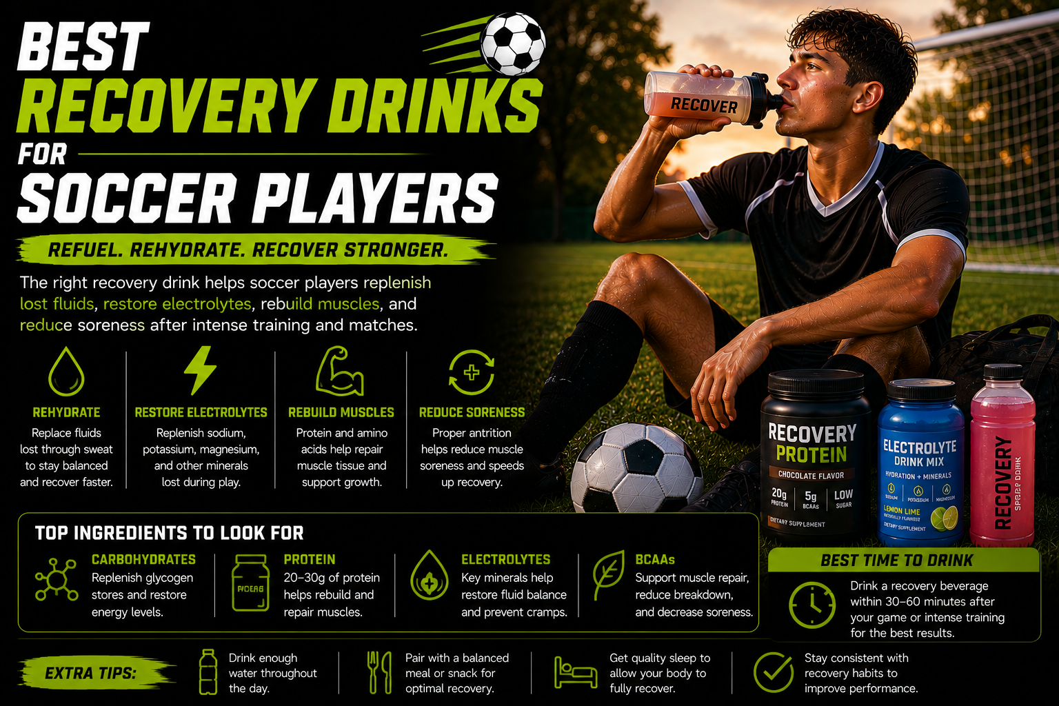 Best recovery drinks for soccer players hydration and recovery guide