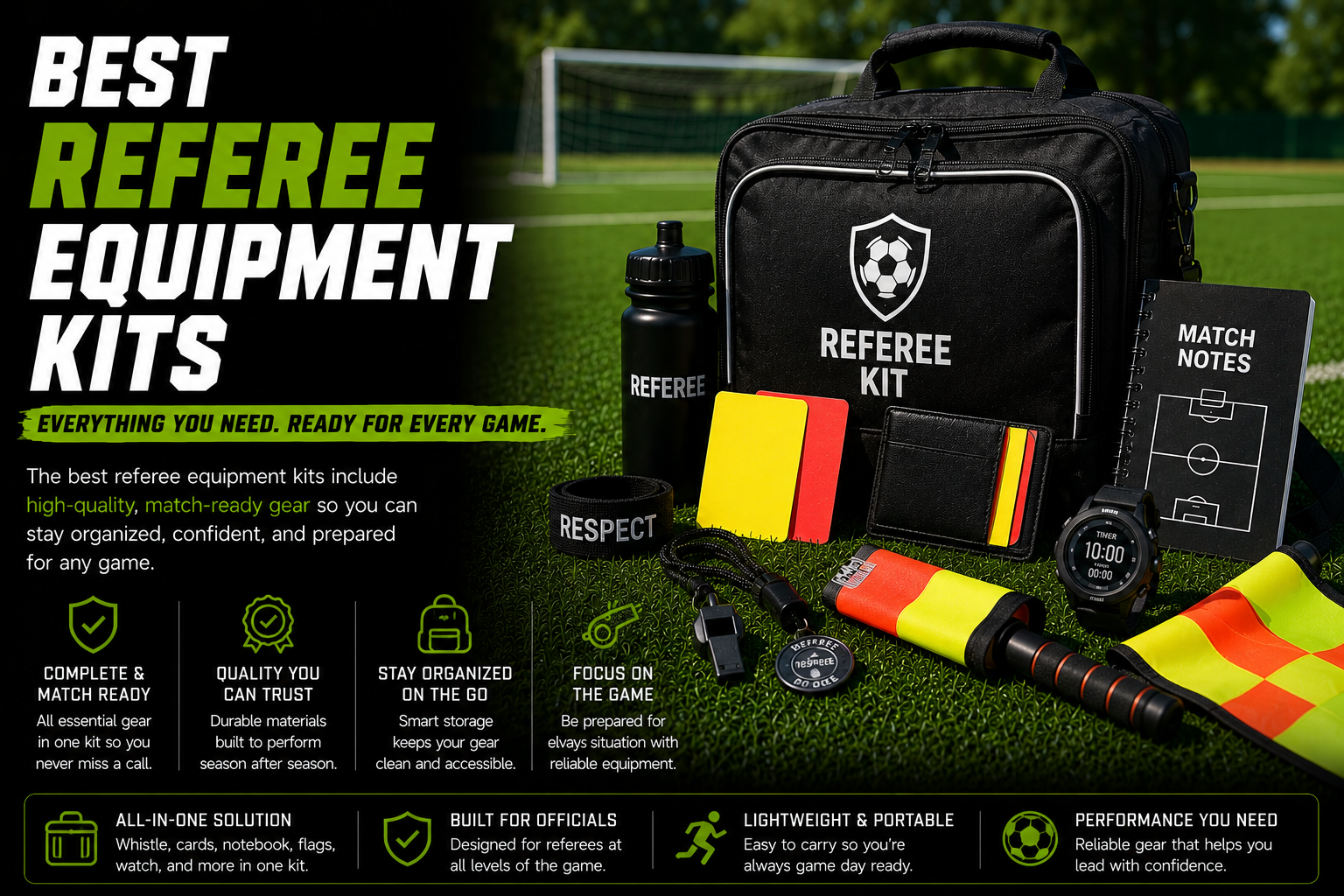 Best referee equipment kits for soccer officials