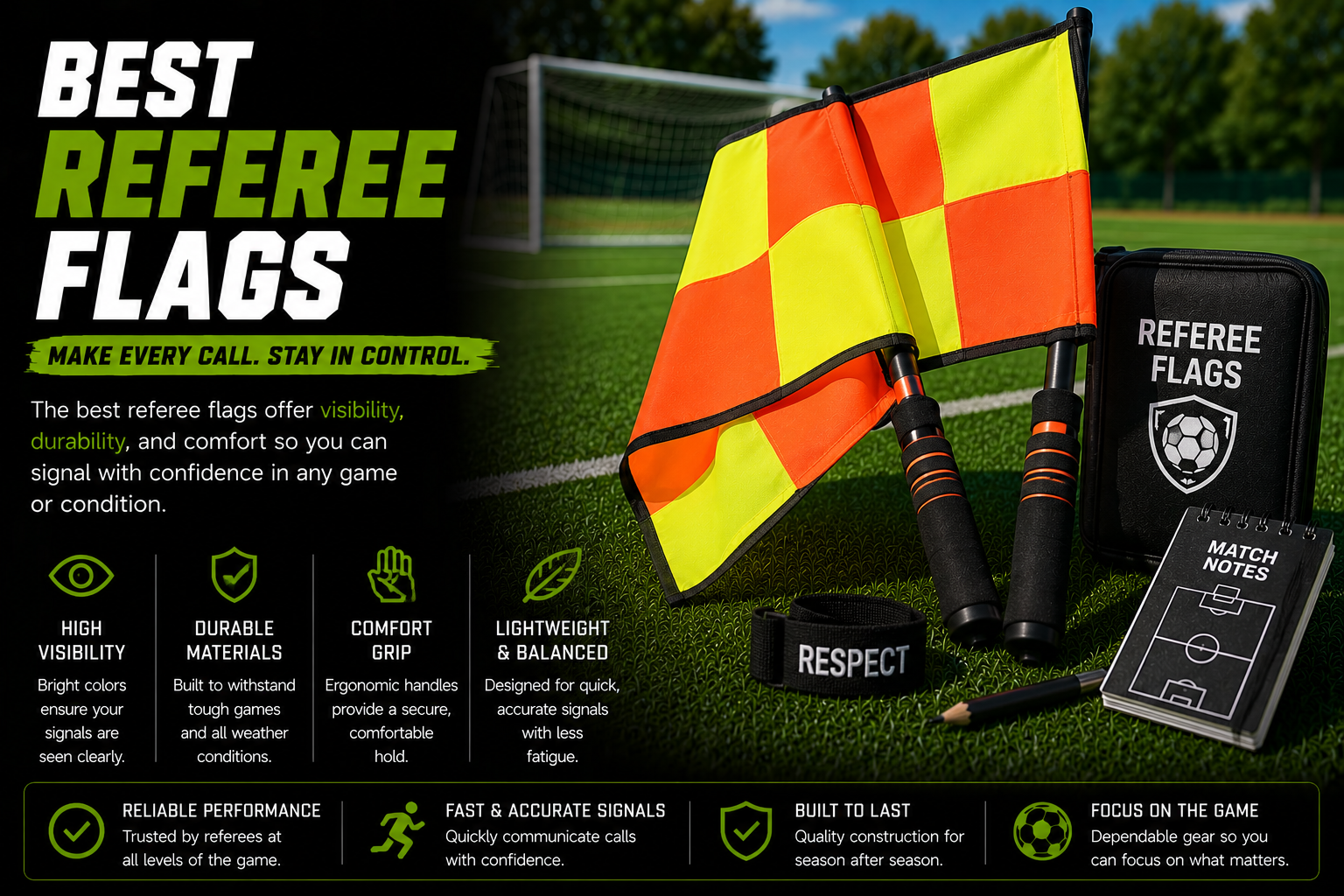 Best referee flags for soccer assistant referees
