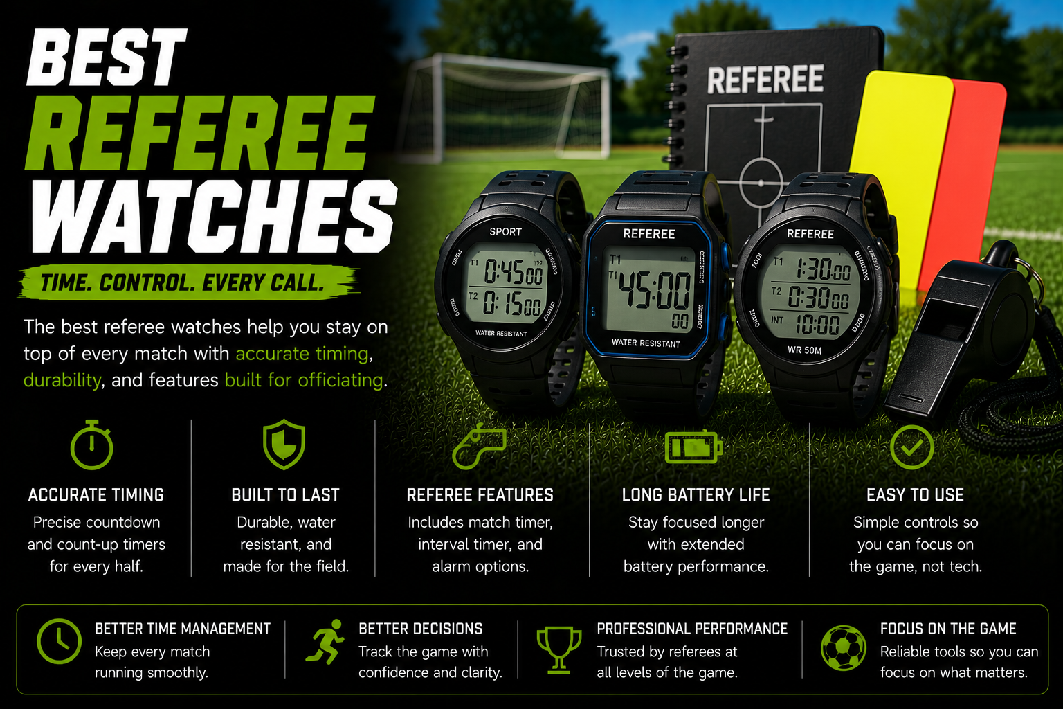 Best referee watches for soccer officials