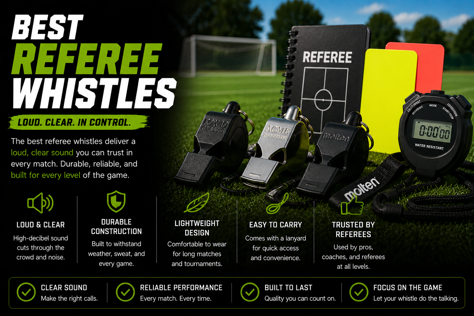Best referee whistles for soccer officials