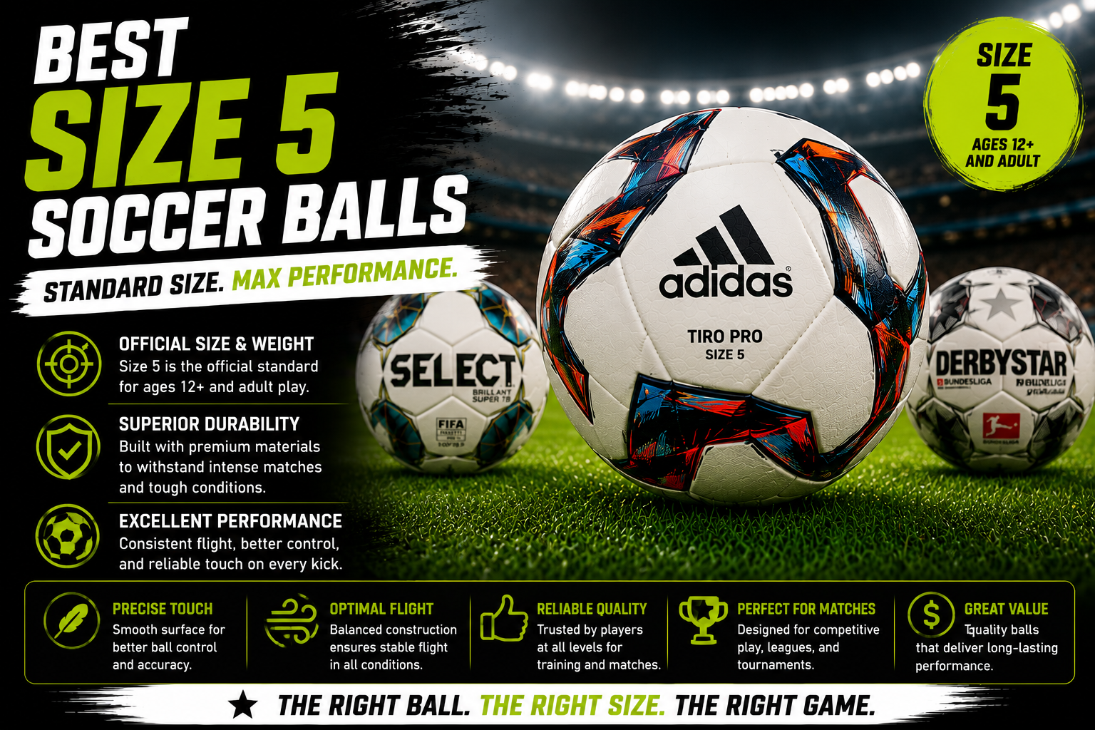 Best size 5 soccer balls for matches and training