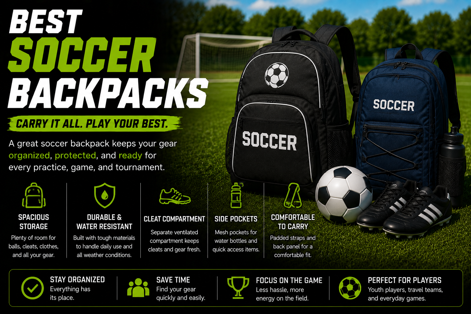 Best soccer backpacks for players kids and teams