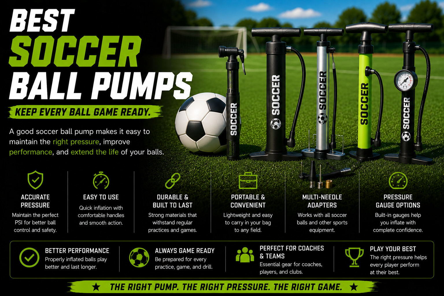 Best soccer ball pumps for players coaches and teams
