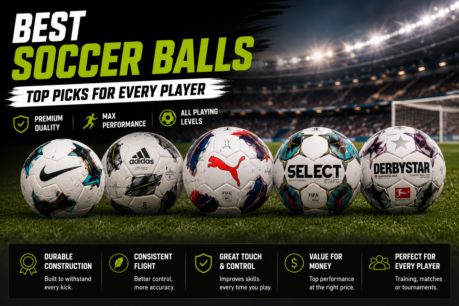 Best soccer balls for training matches and everyday play