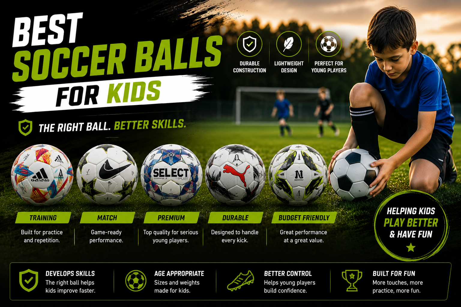 Best soccer balls for kids by age