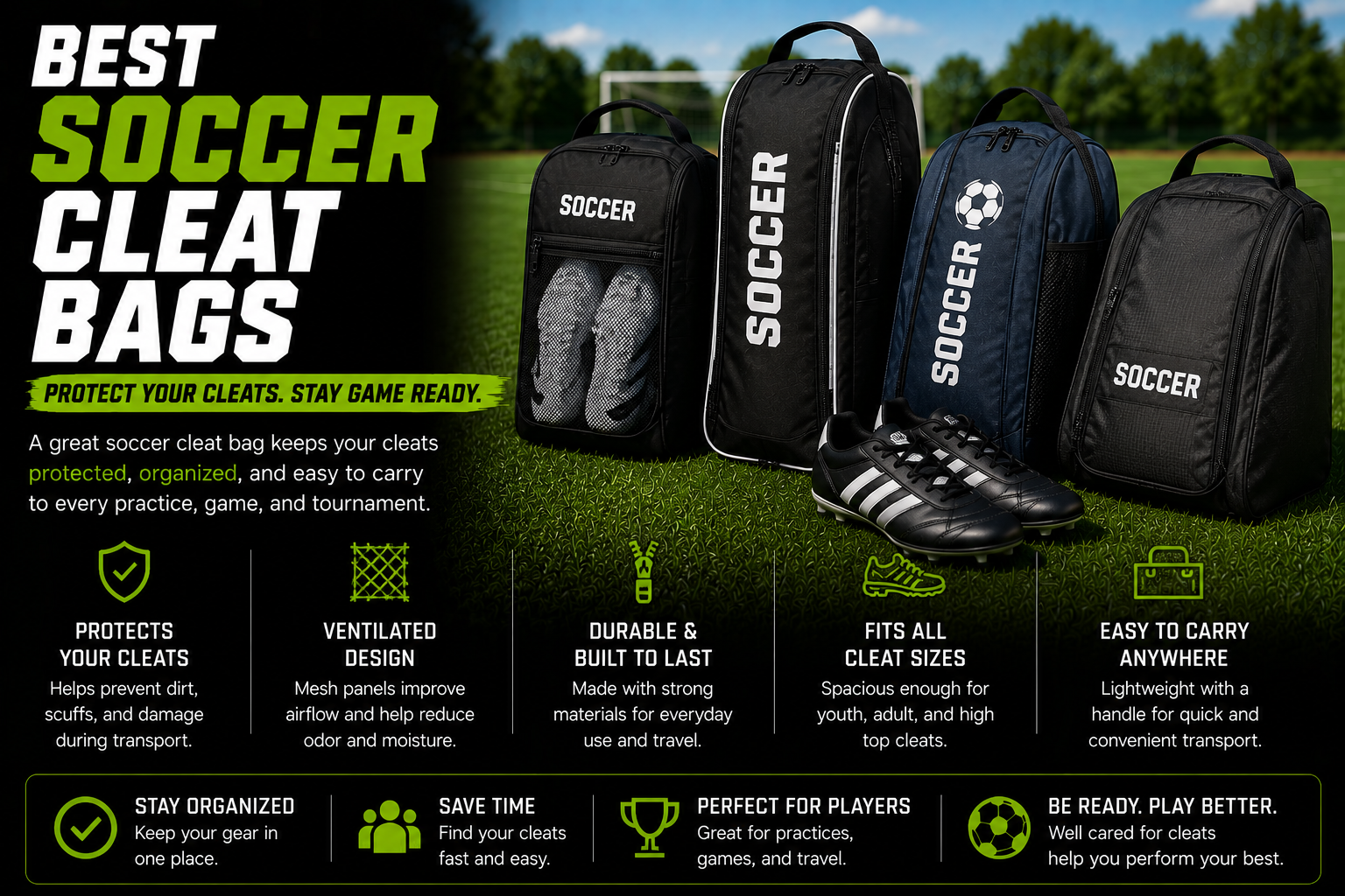 Best soccer cleat bags for players and kids