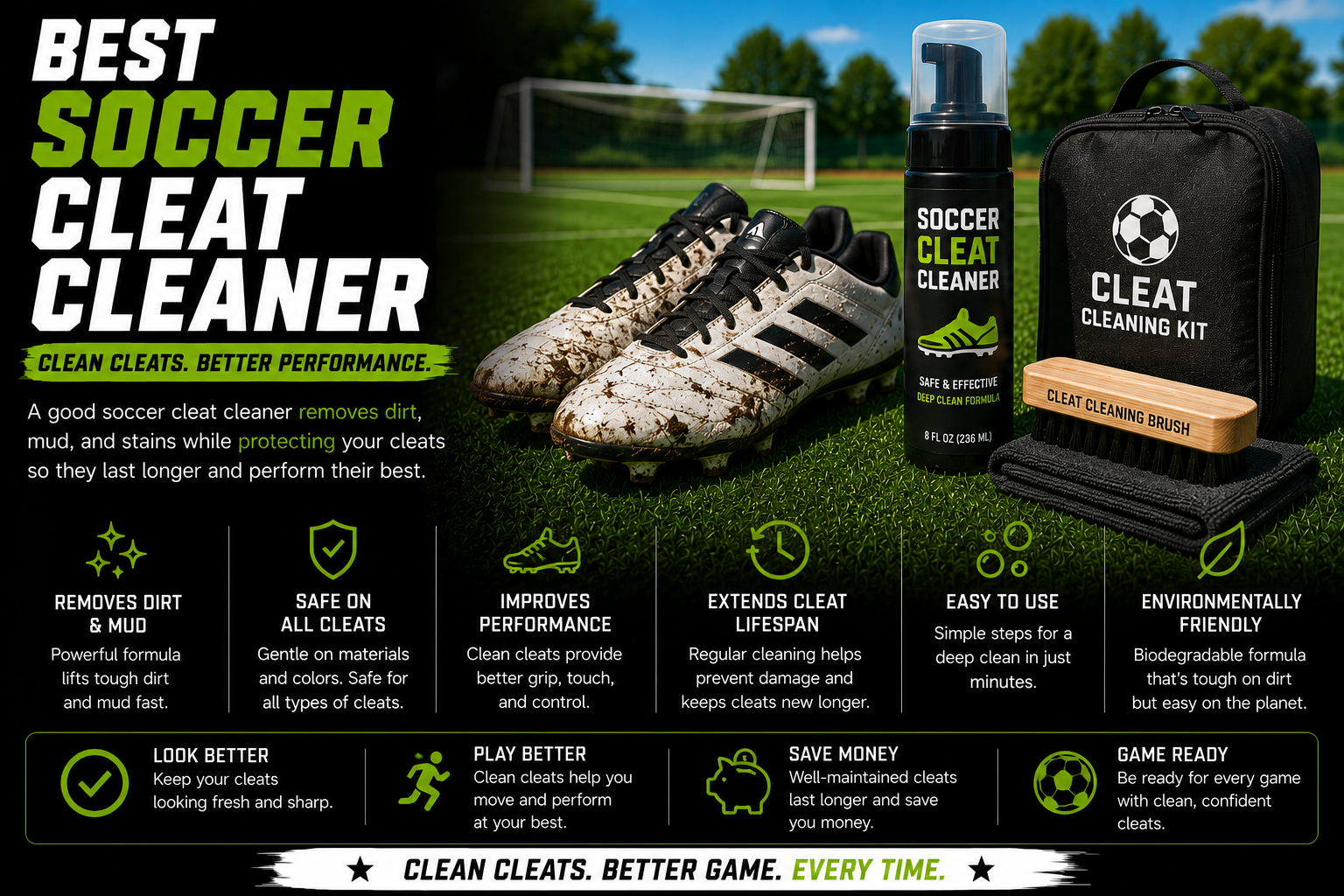 Best soccer cleat cleaner for keeping boots clean and fresh