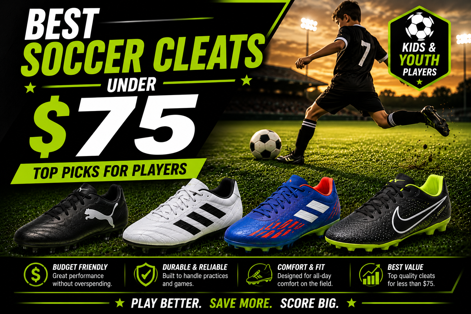 Best soccer cleats under 75