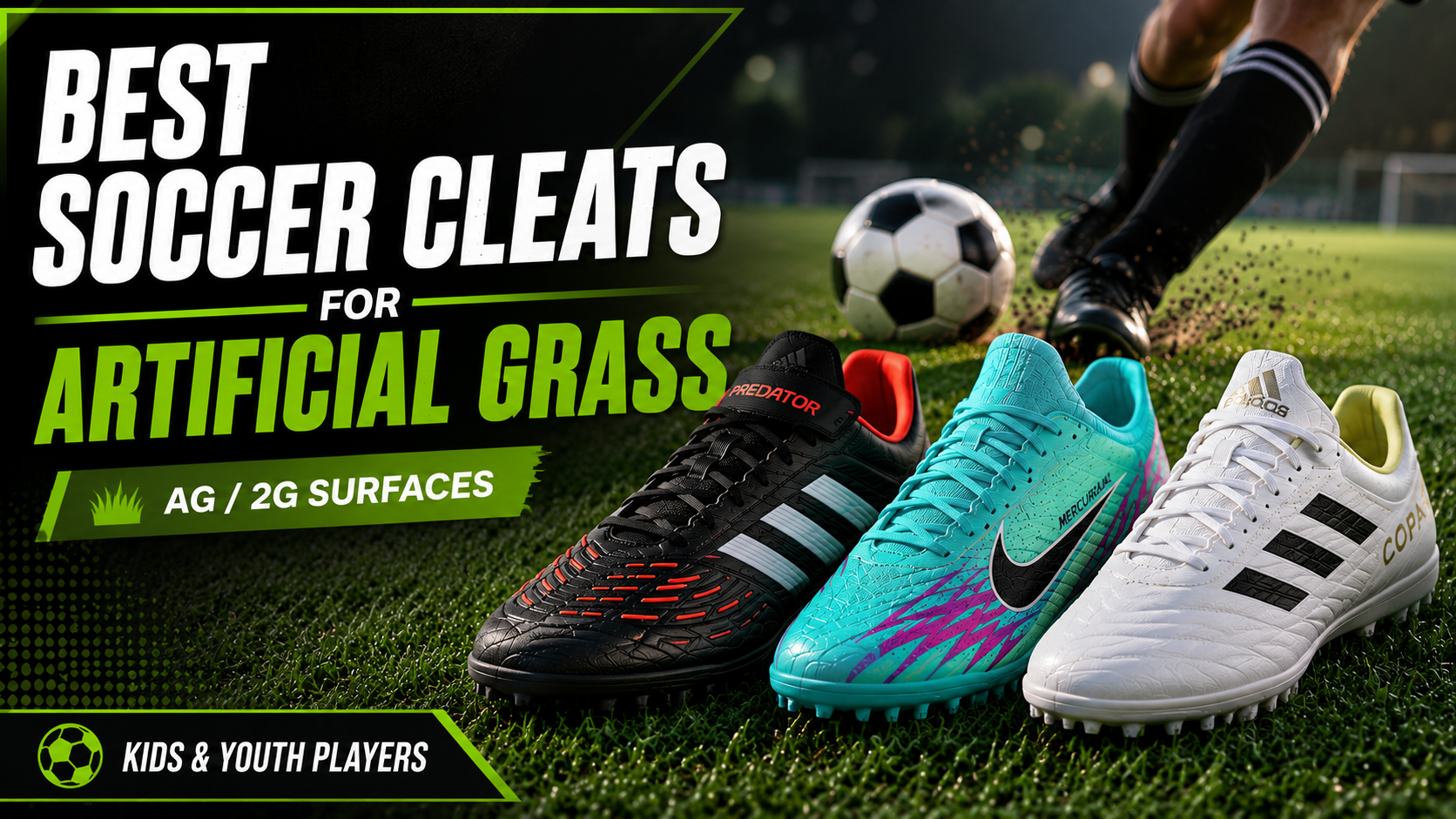 Best soccer cleats for artificial grass for kids and youth players