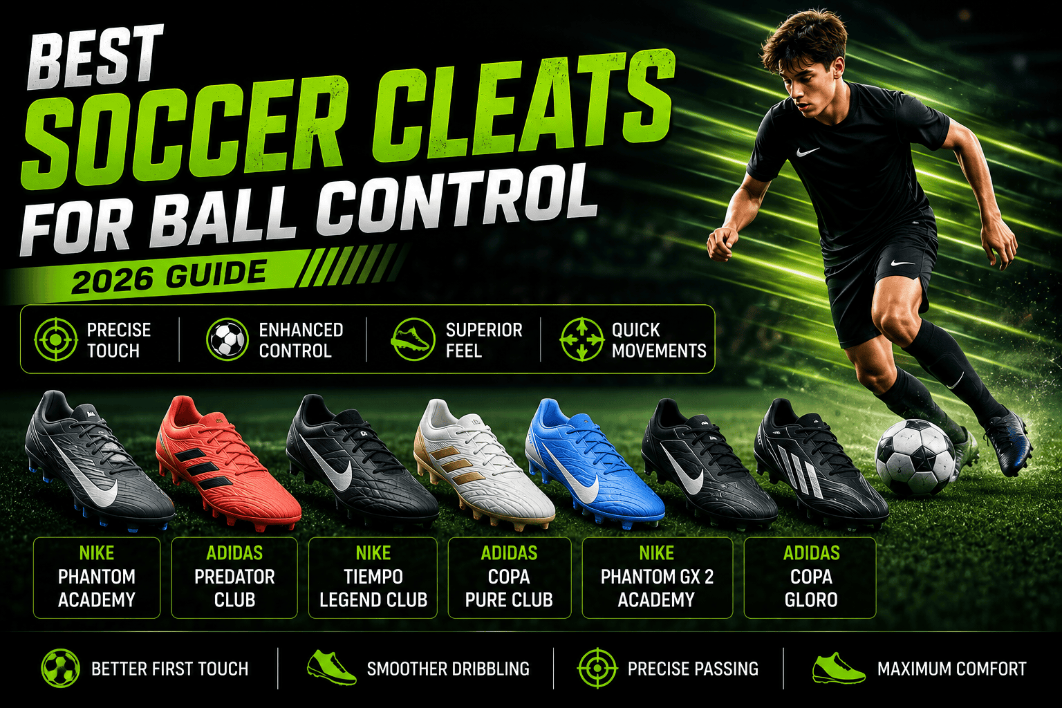 Best soccer cleats for ball control and youth technical players