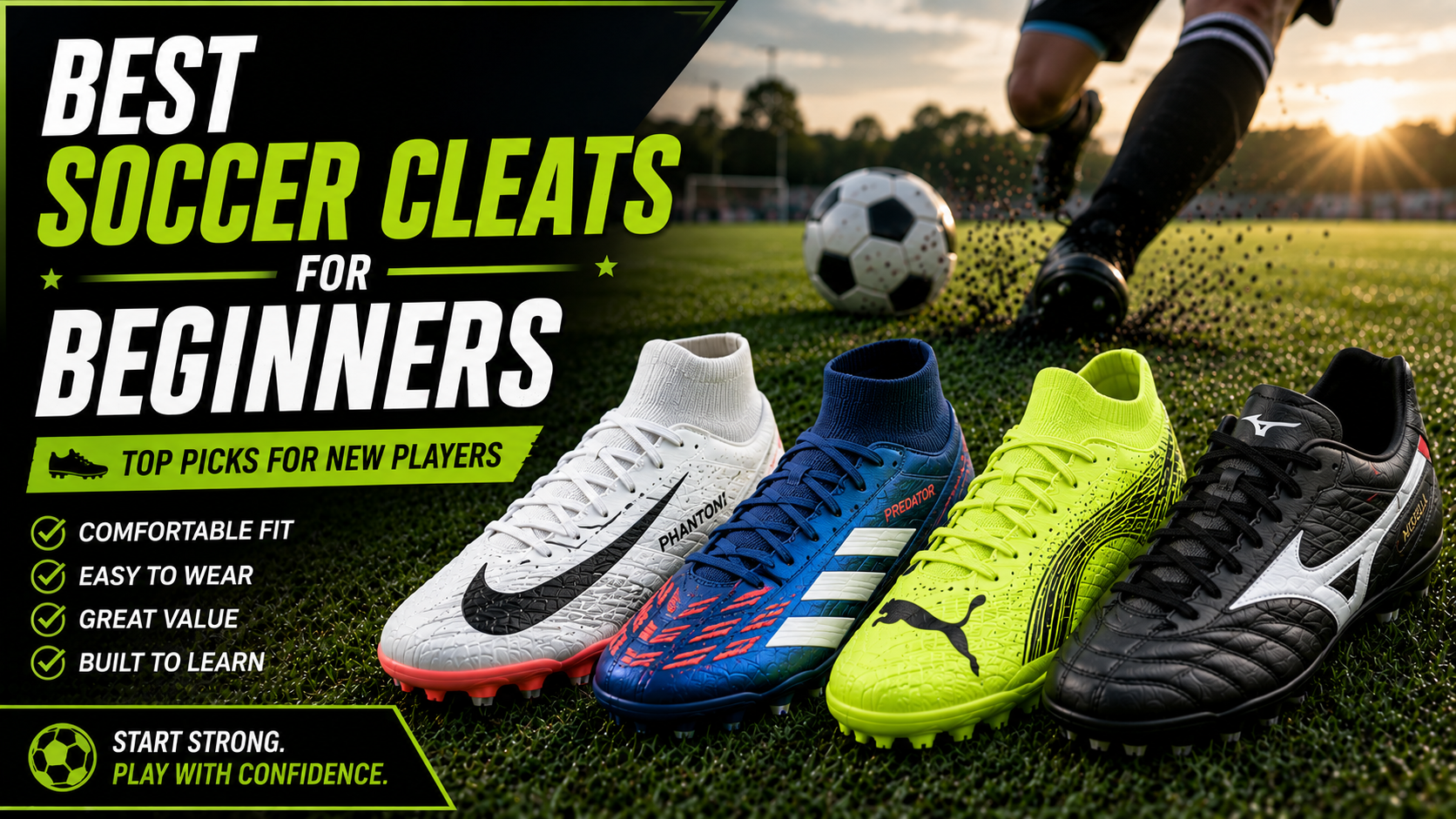 Best soccer cleats for beginners for kids and youth players