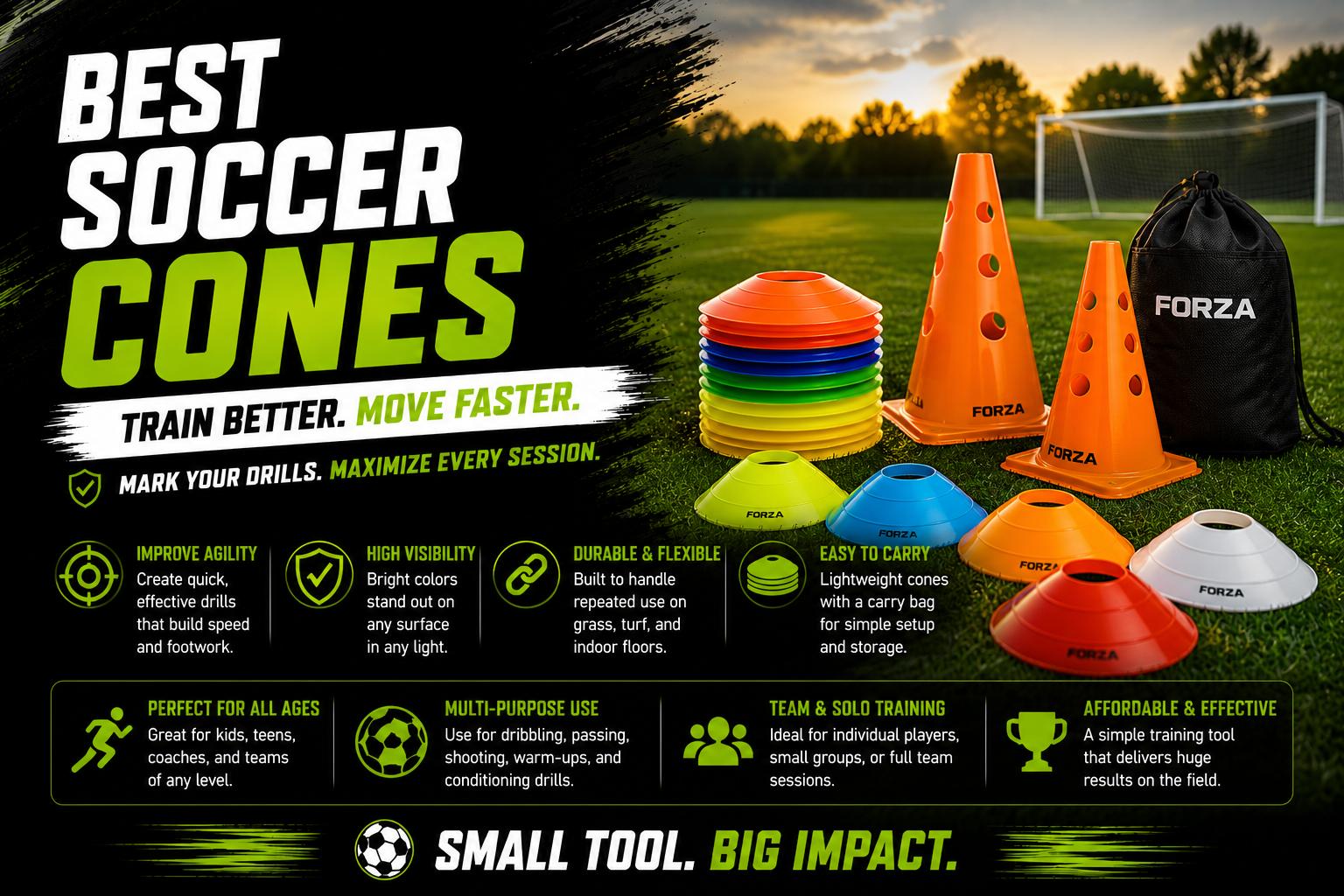 Best soccer cones for training and drills