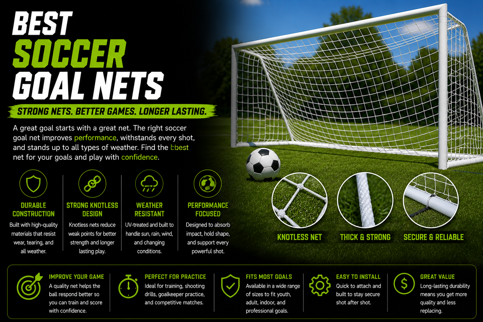 Best soccer goal nets durable replacement net buying guide