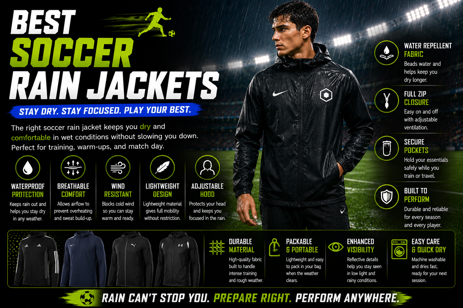 Best soccer rain jackets weather protection and training guide