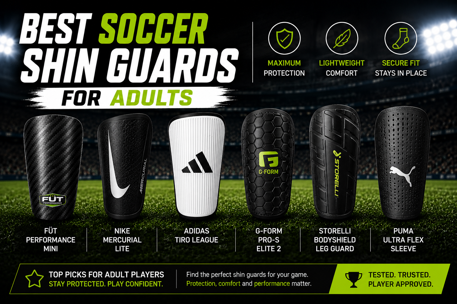 Best soccer shin guards for adults by position