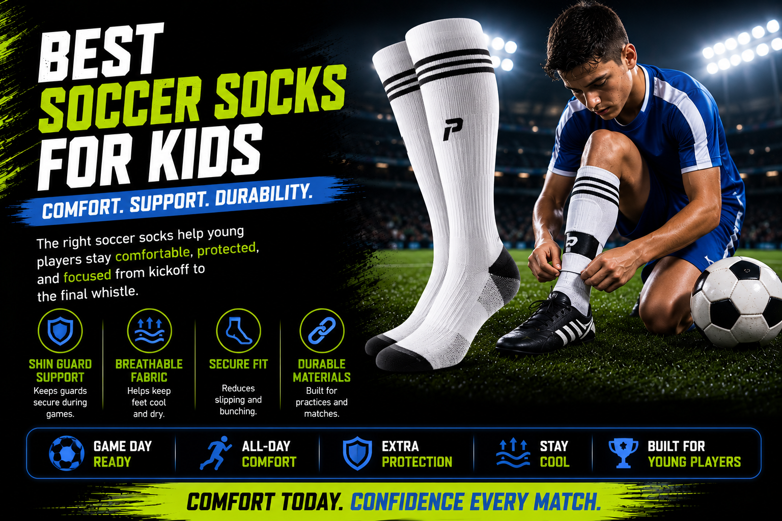 Best soccer socks for kids comfort fit and protection