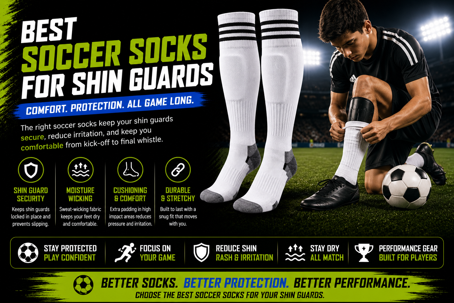 Best soccer socks for shin guards comfort and secure fit