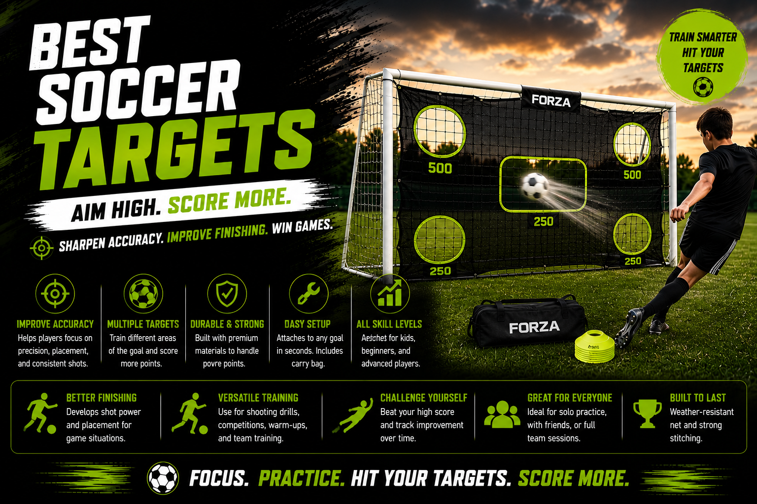Best soccer targets for shooting accuracy and training