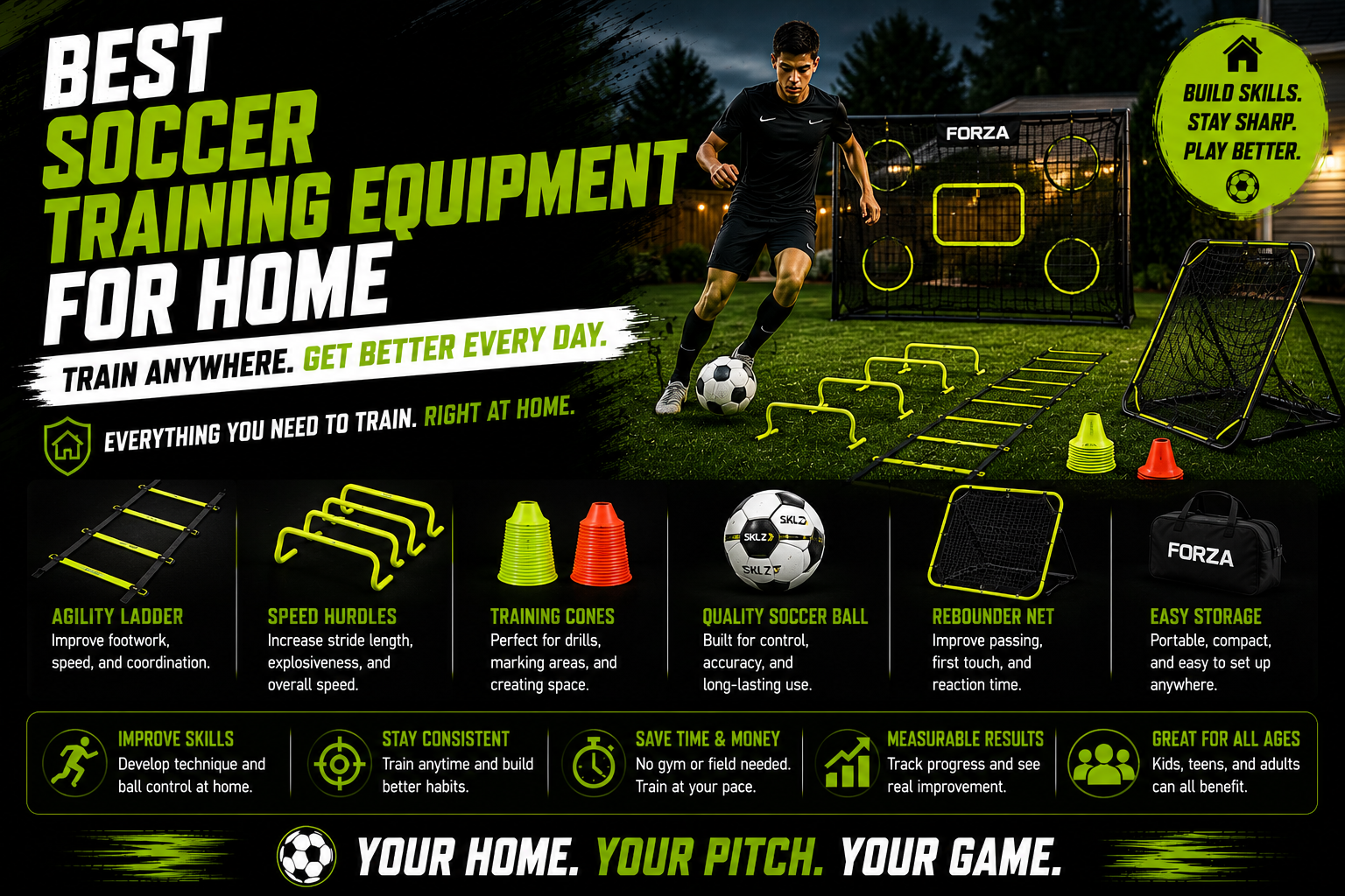 Best soccer training equipment for home practice