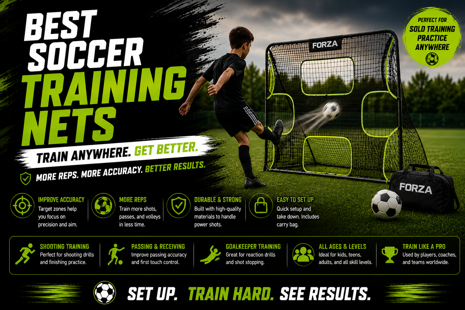 Best soccer training nets for shooting and backyard practice