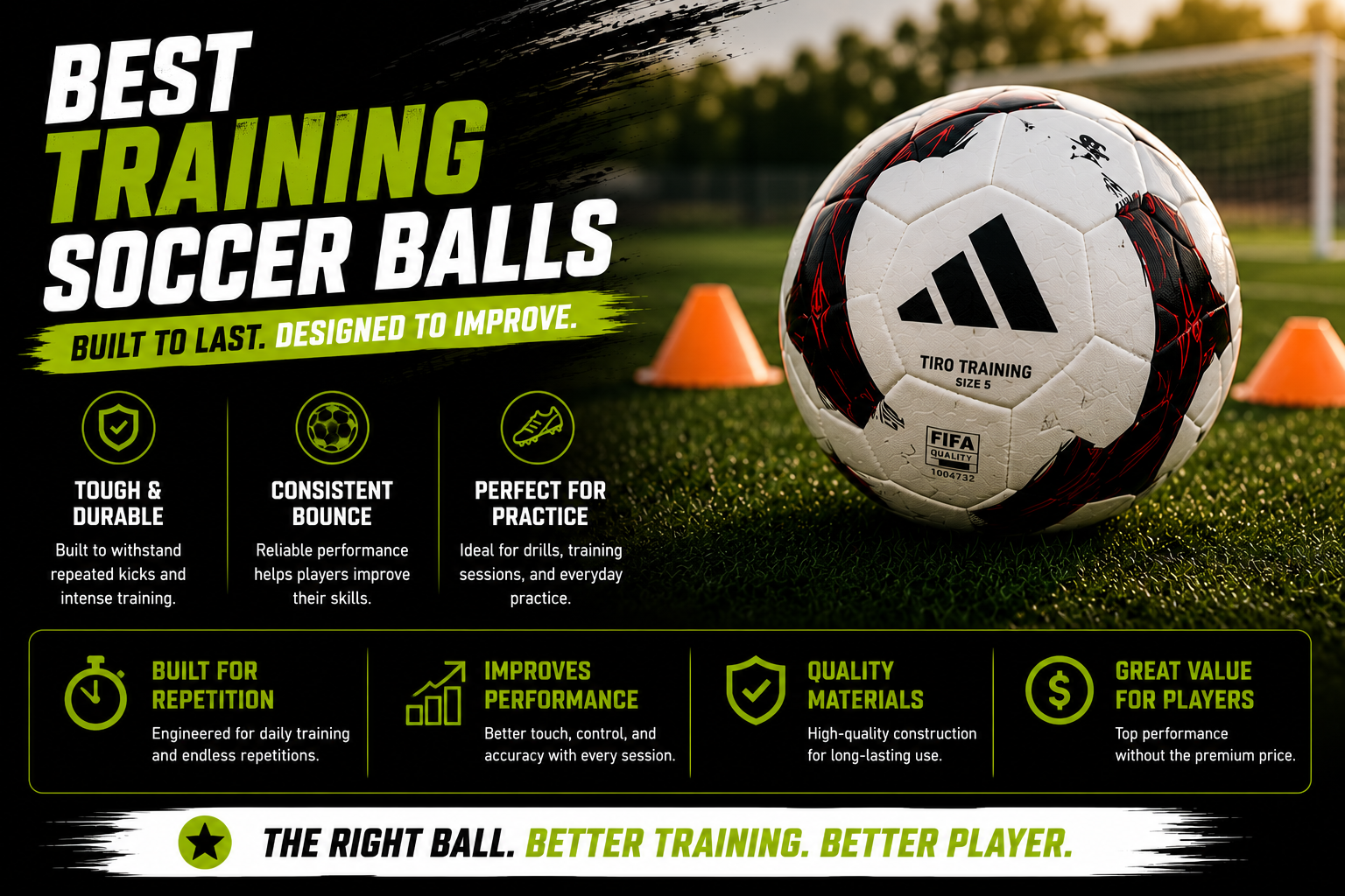 Best training soccer balls for practice and development