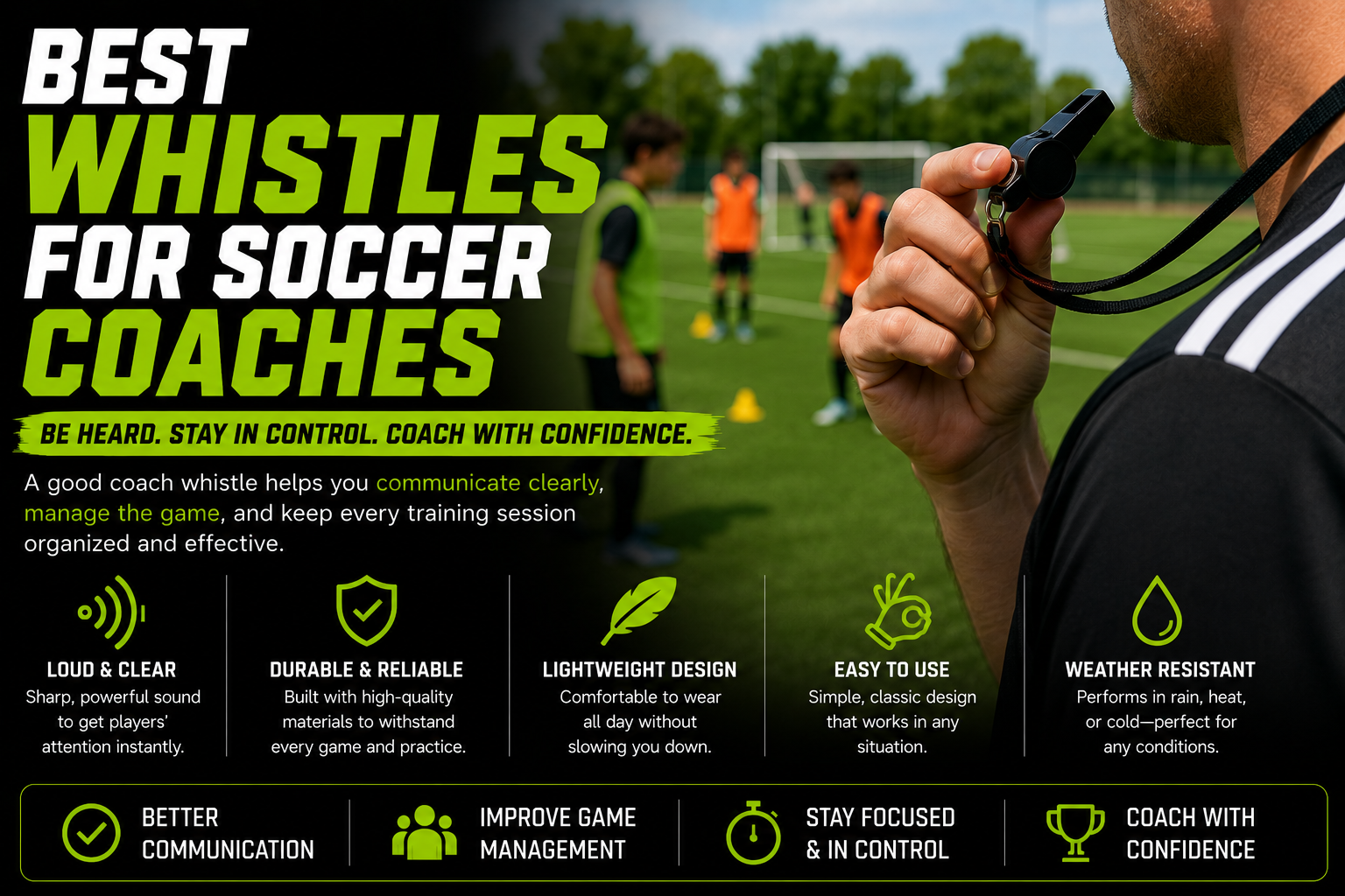 Best whistles for soccer coaches clear and reliable options