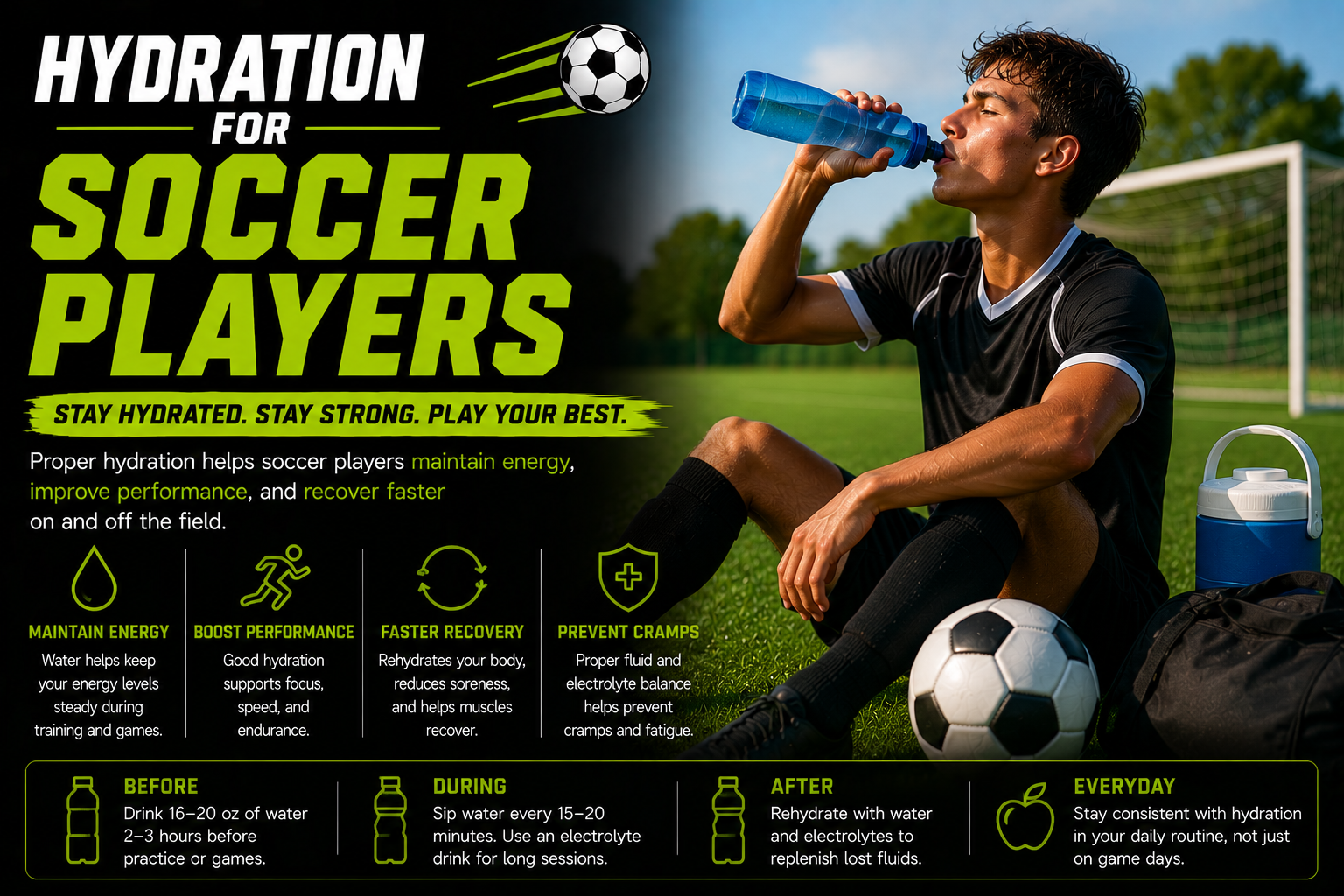 Hydration for soccer players water and performance guide