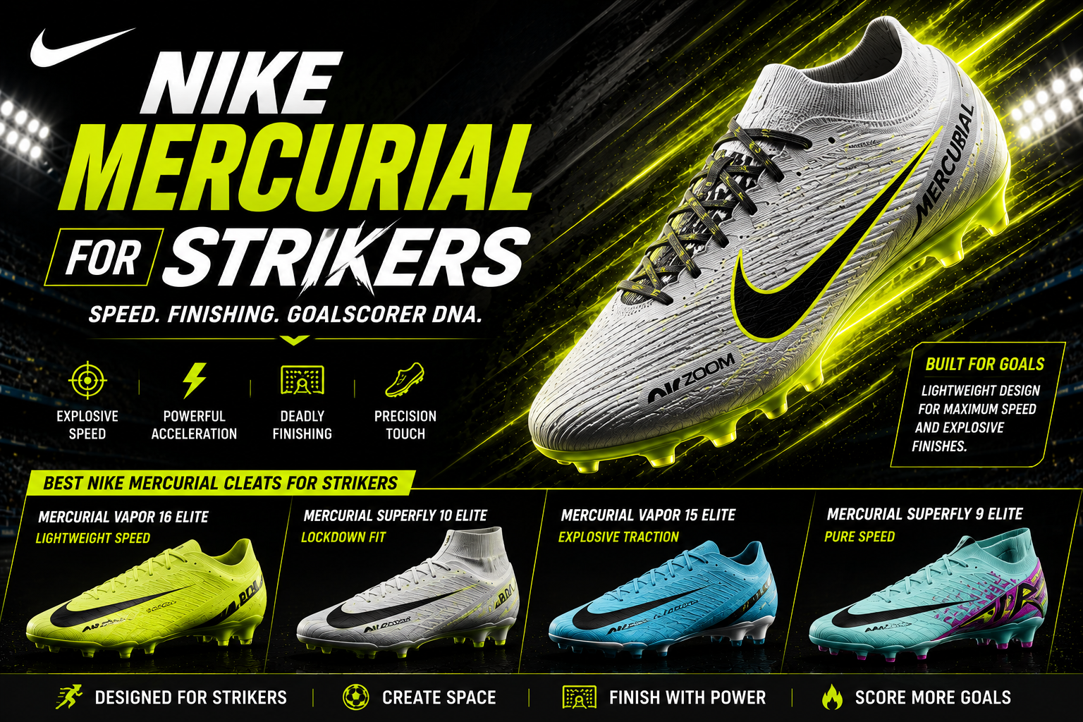 Nike Mercurial for strikers best Mercurial cleats for goalscorers