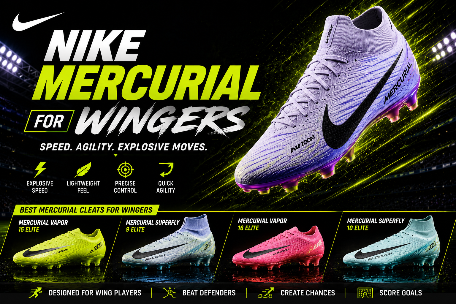 Nike Mercurial for wingers best Mercurial models for wide players