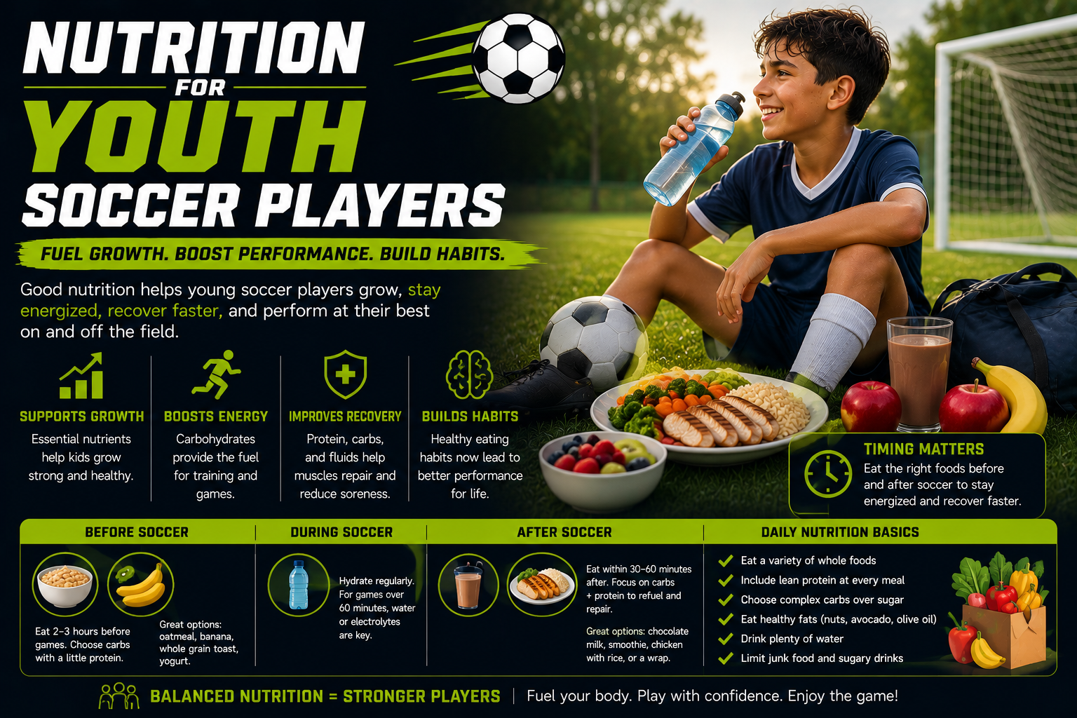 Nutrition for youth soccer players healthy fueling guide