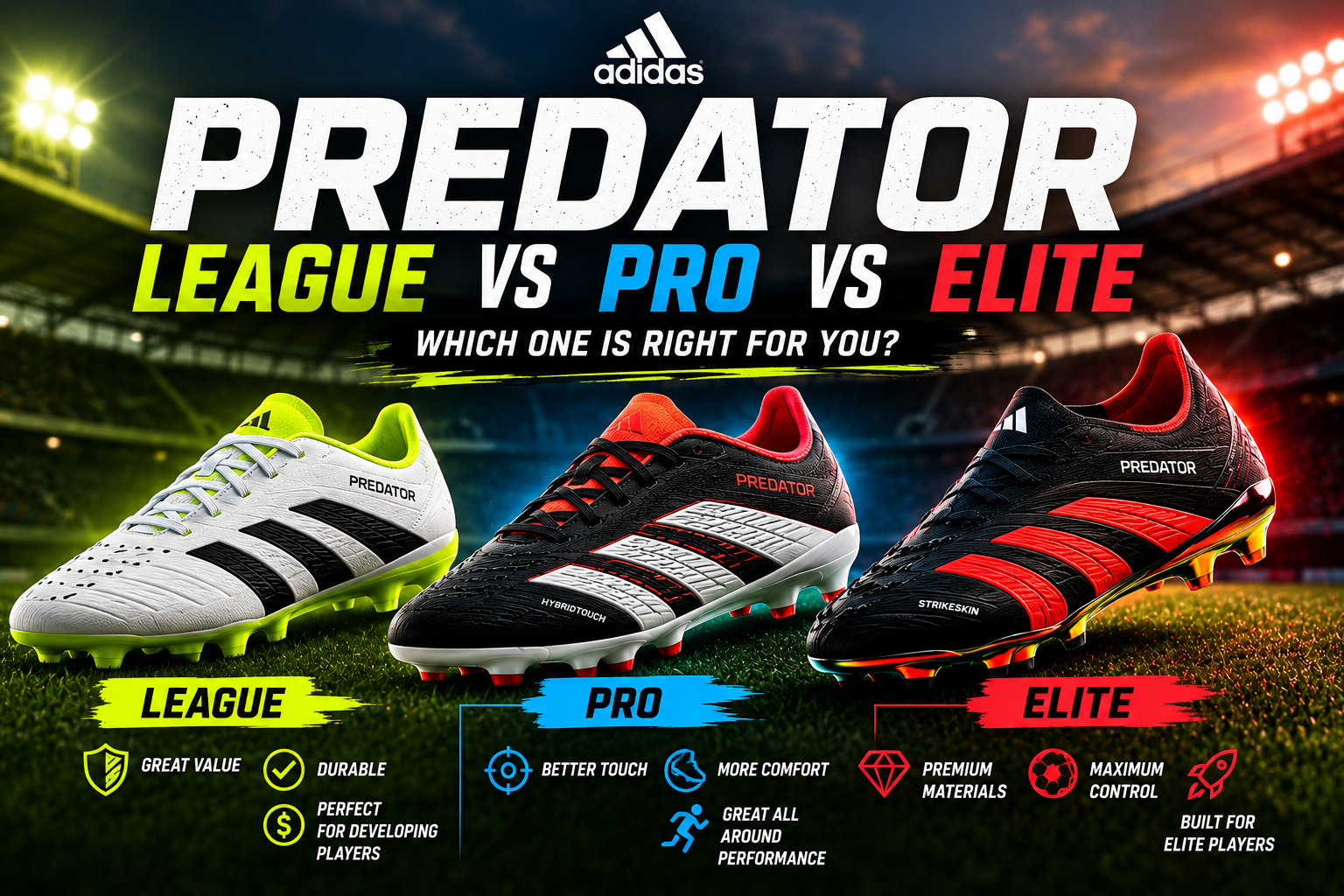 Predator League vs Pro vs Elite which Predator tier is best