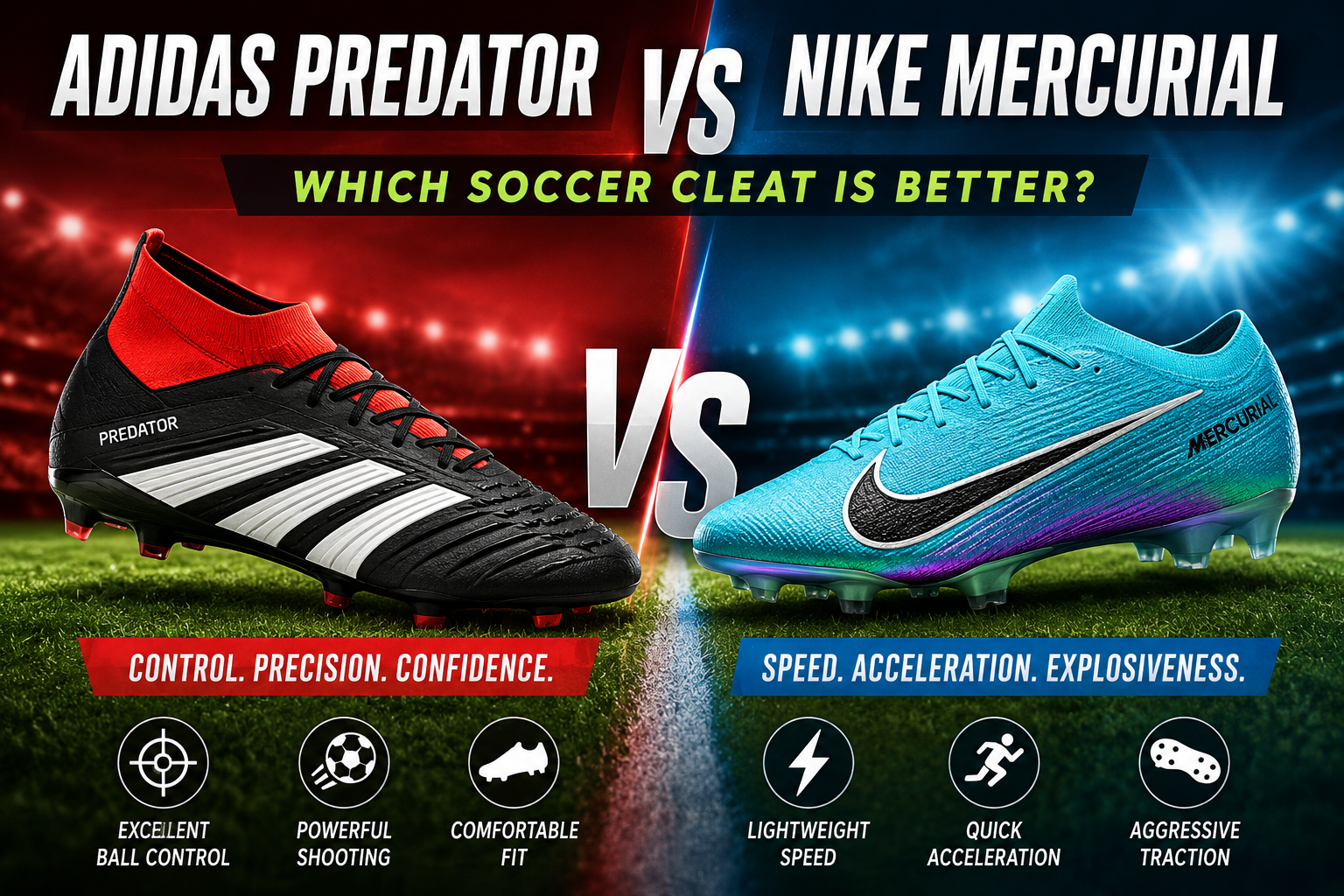 Adidas Predator vs Nike Mercurial