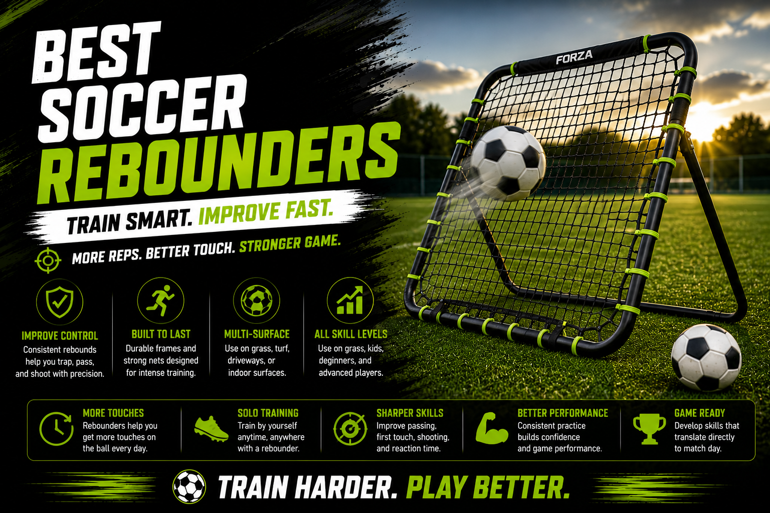 Best soccer rebounders for passing and solo training
