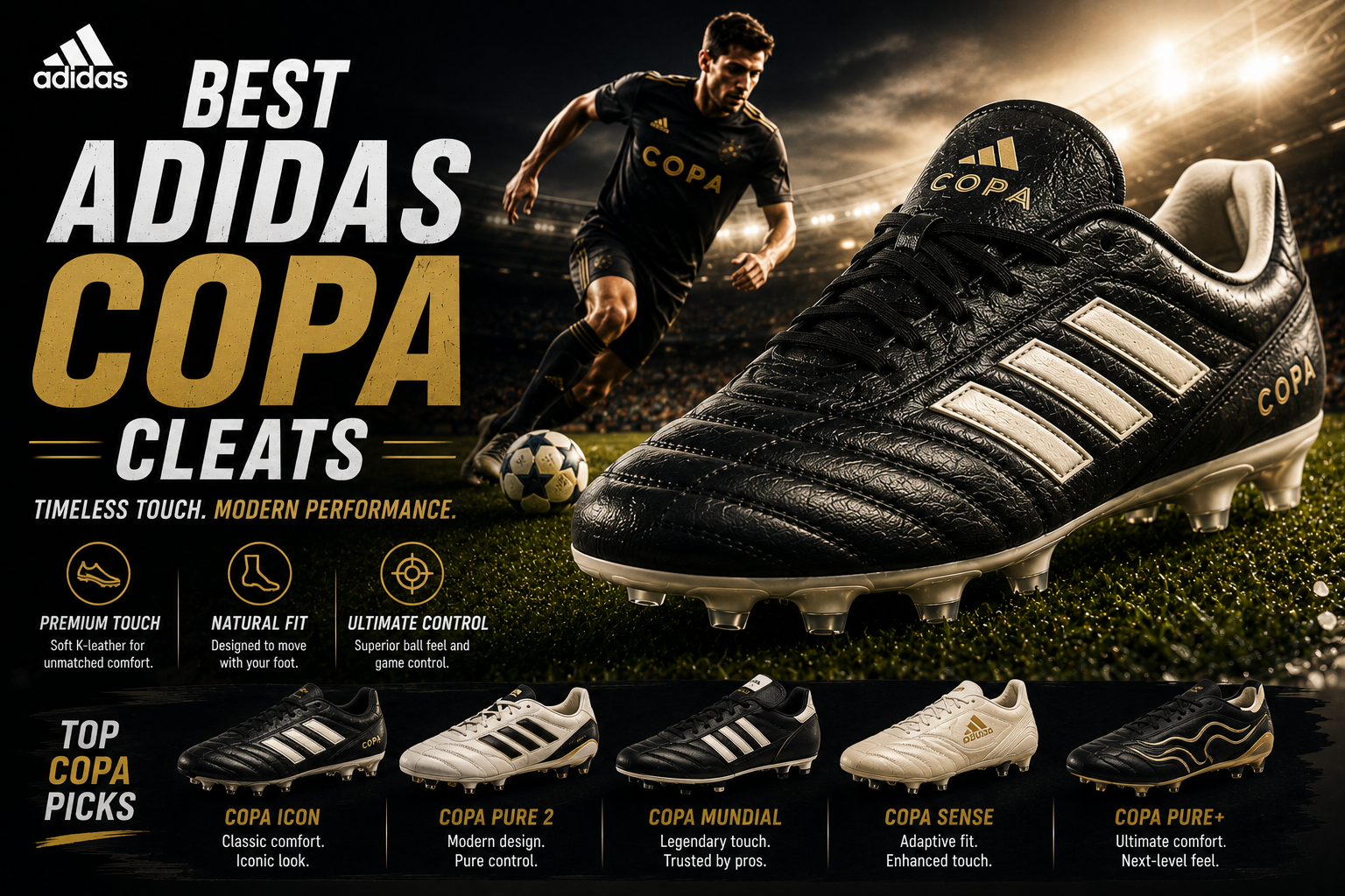 Best Adidas Copa soccer cleats Elite Pro League and Club compared